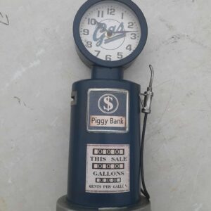 Clock / Money box retro pump , Metal