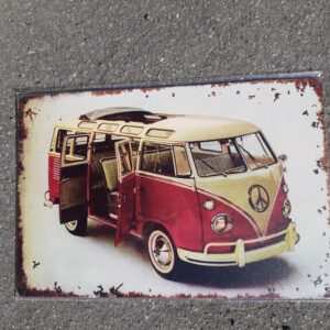 Metal sign 30 x 20cm ,  V dub split screen