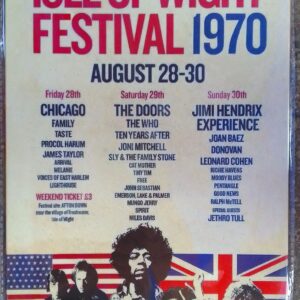 Metal sign 30 x 20 cm ,  Isle of Wight 1970