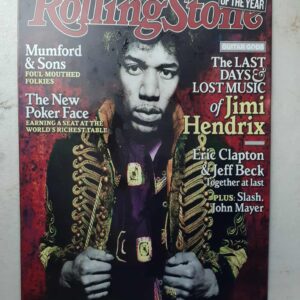 Metal sign 30 x 20cm ,  Jimi Hendrix Rolling Stone magazine 
