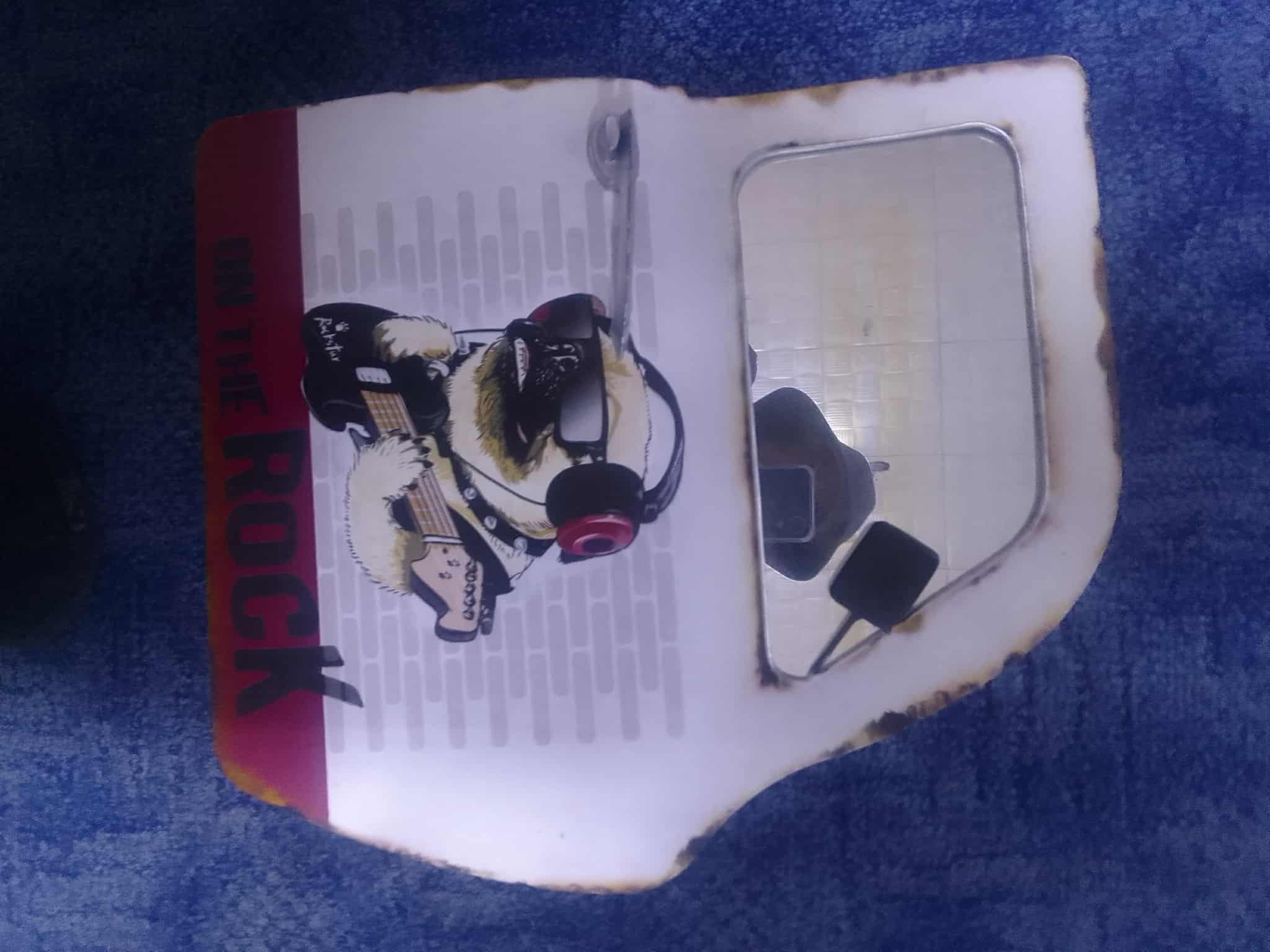 Car door metal wall art mirror , Approx 2 feet wide