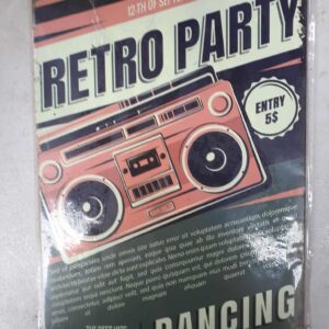 Metal sign 30 x 20 cm, Retro party