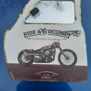 Car door metal wall art mirror , Approx 2 feet wide