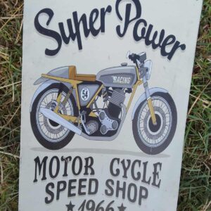Metal sign 30 x 20 cm , Bike Super power