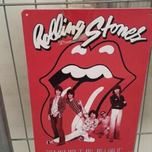 Metal sign 30 x 20 cm , Rolling Stones red