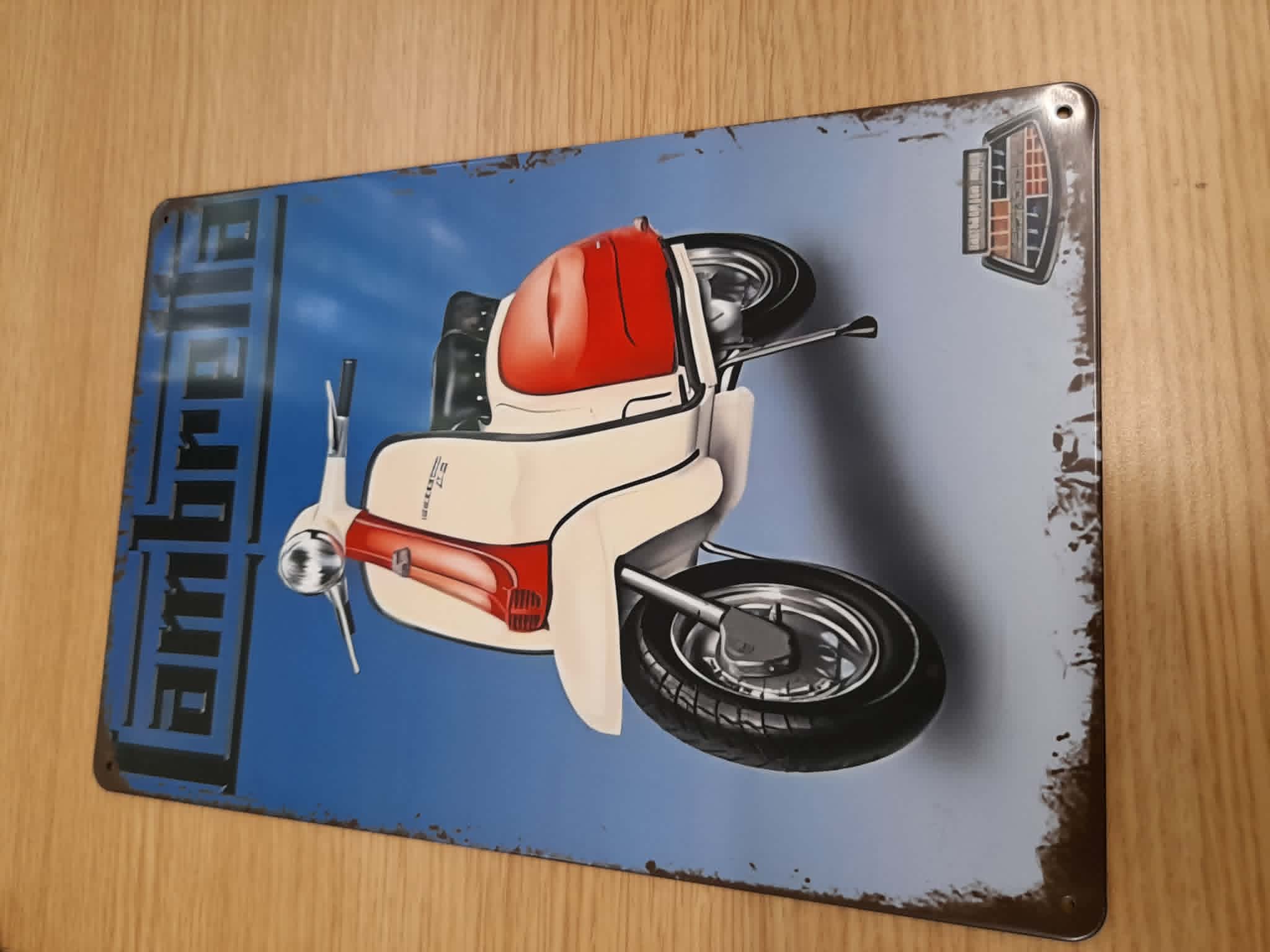 Metal sign 30 x 20 cm , Lambretta 30 x 20 cm