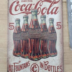 Metal sign 30 x 20 cm , Coke one of its earliest ever designs