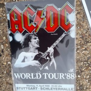Metal sign 30 x 20 cm , ACDC WORLD TOUR 1988